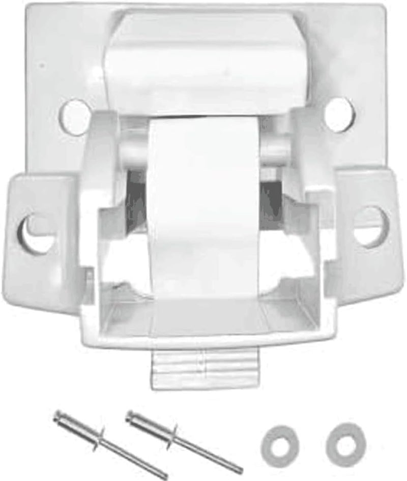 UYG Compatible 3104653.005 3310811.009M RV Camper Trailer Bottom Mounting Bracket V/Camper/Trailer - A&E/ Awning Arm Lower Mounting Foot Combination (White) - Image 2